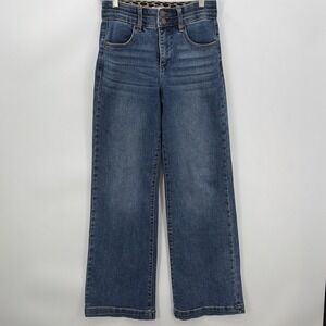 Freckled Poppy x Risen Jeans Bows Wide Leg Size 3 28x32 High Rise Tummy Control